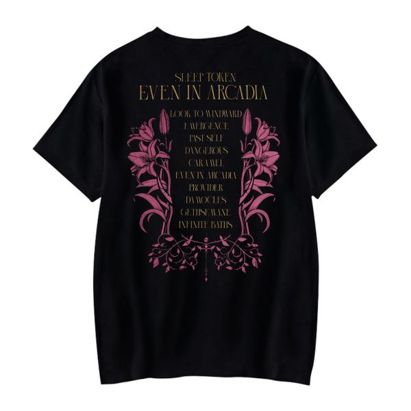 Sleep Token - Even In Arcadia Tracklist Tee Back